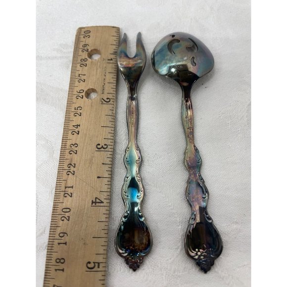 International Silverplate 1971 Serving Pieces Pickle Cocktail Fork Condiment Spo - Picture 3 of 4